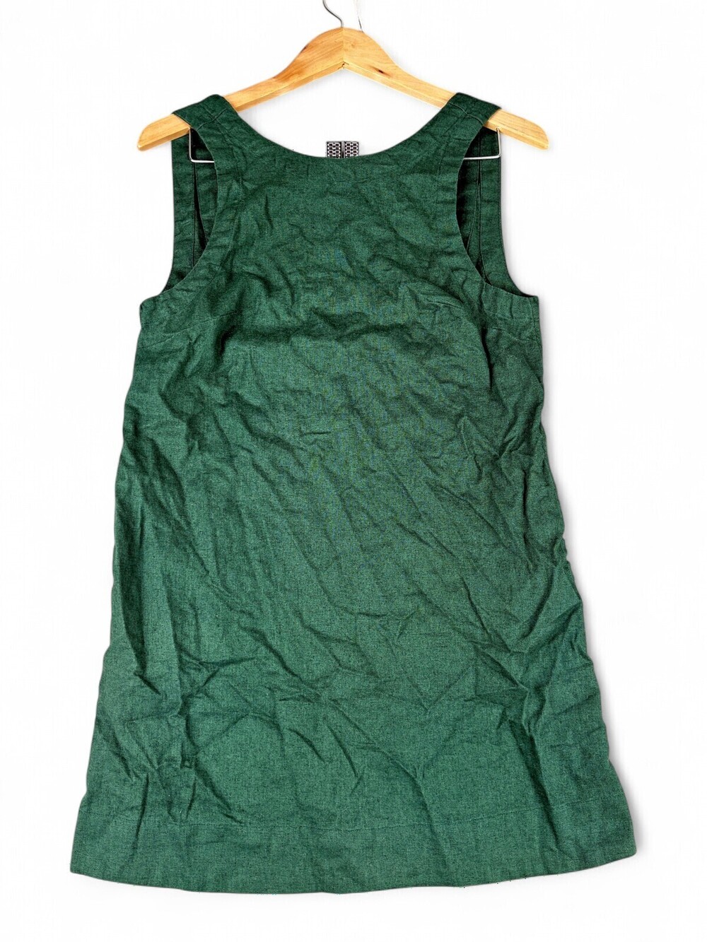 Free People Backless Linen Blend Shift Dress XS - Forest Green